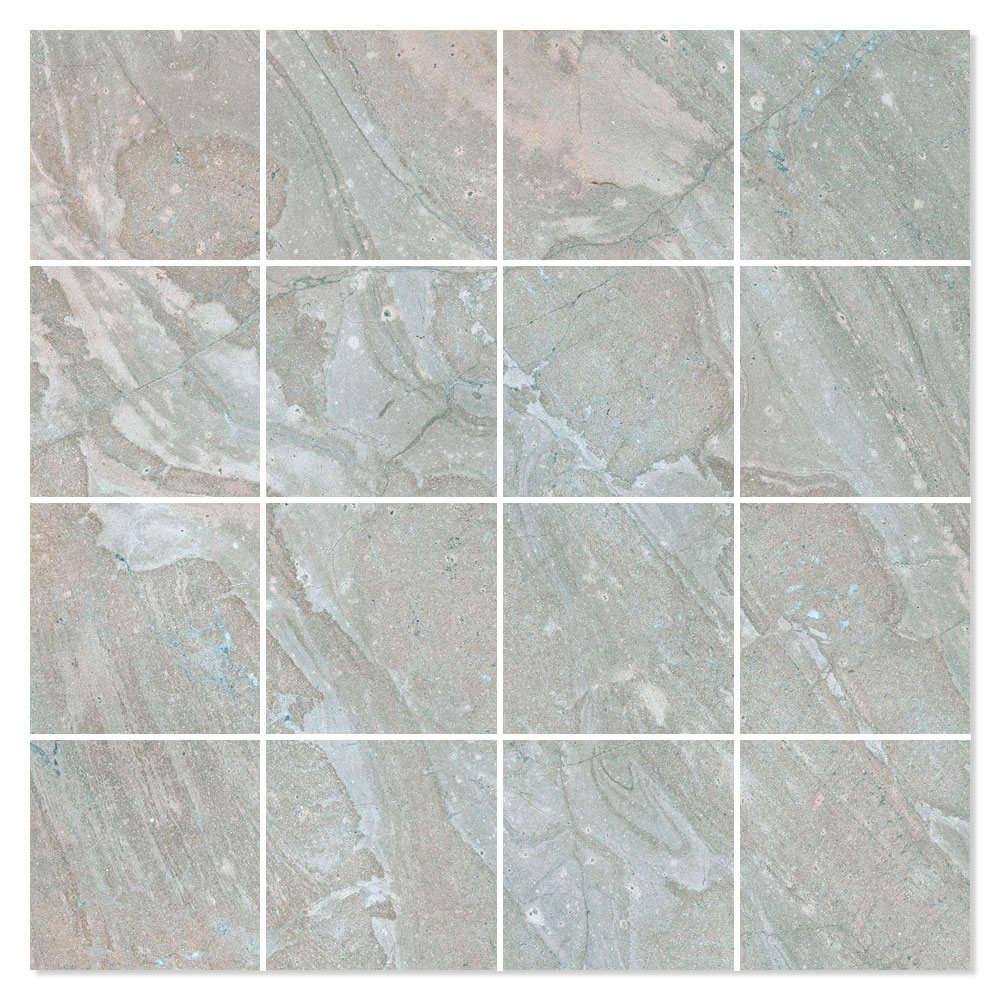 Mosaikkflis Titan Lys Grå Matt 30x30 (7x7) cm